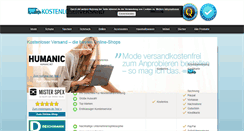 Desktop Screenshot of kostenloserversand.net